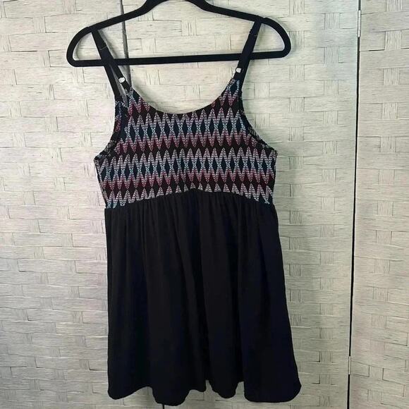 Torrid Smocked Halter Top - Crinkle Gauze Black stretchy soft top - Picture 6 of 10